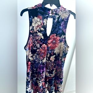 Velvet Flower knee length dress